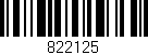 Código de barras (EAN, GTIN, SKU, ISBN): '822125'