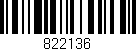 Código de barras (EAN, GTIN, SKU, ISBN): '822136'