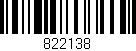 Código de barras (EAN, GTIN, SKU, ISBN): '822138'