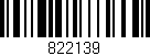 Código de barras (EAN, GTIN, SKU, ISBN): '822139'