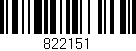 Código de barras (EAN, GTIN, SKU, ISBN): '822151'