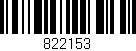 Código de barras (EAN, GTIN, SKU, ISBN): '822153'
