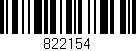 Código de barras (EAN, GTIN, SKU, ISBN): '822154'