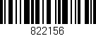 Código de barras (EAN, GTIN, SKU, ISBN): '822156'