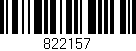 Código de barras (EAN, GTIN, SKU, ISBN): '822157'