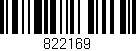 Código de barras (EAN, GTIN, SKU, ISBN): '822169'
