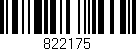 Código de barras (EAN, GTIN, SKU, ISBN): '822175'