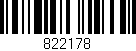 Código de barras (EAN, GTIN, SKU, ISBN): '822178'