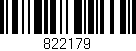 Código de barras (EAN, GTIN, SKU, ISBN): '822179'