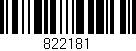 Código de barras (EAN, GTIN, SKU, ISBN): '822181'