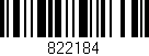 Código de barras (EAN, GTIN, SKU, ISBN): '822184'