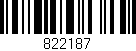 Código de barras (EAN, GTIN, SKU, ISBN): '822187'