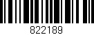 Código de barras (EAN, GTIN, SKU, ISBN): '822189'