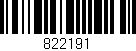 Código de barras (EAN, GTIN, SKU, ISBN): '822191'