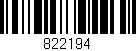 Código de barras (EAN, GTIN, SKU, ISBN): '822194'
