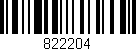 Código de barras (EAN, GTIN, SKU, ISBN): '822204'