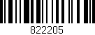 Código de barras (EAN, GTIN, SKU, ISBN): '822205'