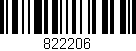 Código de barras (EAN, GTIN, SKU, ISBN): '822206'