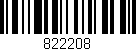 Código de barras (EAN, GTIN, SKU, ISBN): '822208'
