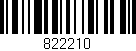 Código de barras (EAN, GTIN, SKU, ISBN): '822210'