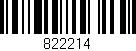 Código de barras (EAN, GTIN, SKU, ISBN): '822214'