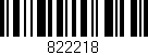 Código de barras (EAN, GTIN, SKU, ISBN): '822218'