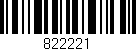 Código de barras (EAN, GTIN, SKU, ISBN): '822221'