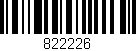 Código de barras (EAN, GTIN, SKU, ISBN): '822226'