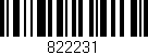 Código de barras (EAN, GTIN, SKU, ISBN): '822231'