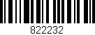 Código de barras (EAN, GTIN, SKU, ISBN): '822232'
