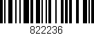 Código de barras (EAN, GTIN, SKU, ISBN): '822236'