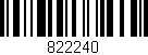 Código de barras (EAN, GTIN, SKU, ISBN): '822240'