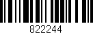 Código de barras (EAN, GTIN, SKU, ISBN): '822244'