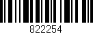 Código de barras (EAN, GTIN, SKU, ISBN): '822254'