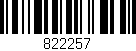 Código de barras (EAN, GTIN, SKU, ISBN): '822257'