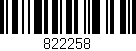 Código de barras (EAN, GTIN, SKU, ISBN): '822258'