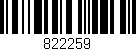 Código de barras (EAN, GTIN, SKU, ISBN): '822259'