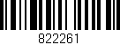 Código de barras (EAN, GTIN, SKU, ISBN): '822261'