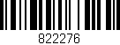 Código de barras (EAN, GTIN, SKU, ISBN): '822276'