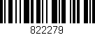 Código de barras (EAN, GTIN, SKU, ISBN): '822279'