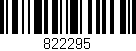 Código de barras (EAN, GTIN, SKU, ISBN): '822295'