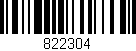 Código de barras (EAN, GTIN, SKU, ISBN): '822304'
