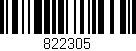 Código de barras (EAN, GTIN, SKU, ISBN): '822305'