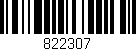 Código de barras (EAN, GTIN, SKU, ISBN): '822307'