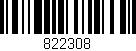 Código de barras (EAN, GTIN, SKU, ISBN): '822308'