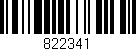 Código de barras (EAN, GTIN, SKU, ISBN): '822341'