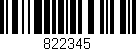 Código de barras (EAN, GTIN, SKU, ISBN): '822345'