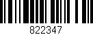 Código de barras (EAN, GTIN, SKU, ISBN): '822347'