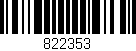 Código de barras (EAN, GTIN, SKU, ISBN): '822353'