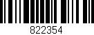 Código de barras (EAN, GTIN, SKU, ISBN): '822354'